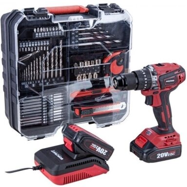 Akumuliatorinis suktuvas-gręžtuvas su kalimu Worcraft 20V LI-ION ir priedais 78vnt. 2x2.0Ah Akumuliatorinis suktuvas-gręžtuvas su kalimu Worcraft 20V LI-ION ir priedais 78vnt. 2x2.0Ah