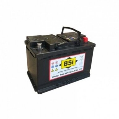 Akumuliatorius BSI 70 Ah 720 A EN AGM