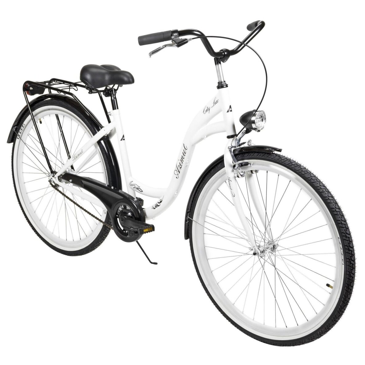 Dviratis AZIMUT City Lux 28" 2025 white-black Dviratis AZIMUT City Lux 28" 2025 white-black