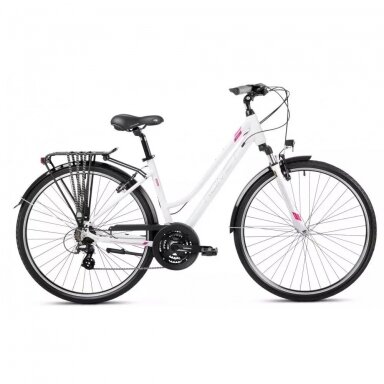 Dviratis Romet Gazela 1 2024 white-violet-18" / M