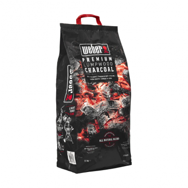 Medžio anglys WEBER Premium, 5 kg Medžio anglys WEBER Premium, 5 kg