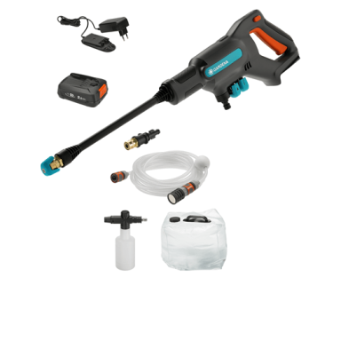 Vidutinio slėgio akumuliatorinės plovyklos „AquaClean 24 / 18V P4A Premium“ rinkinys Vidutinio slėgio akumuliatorinės plovyklos „AquaClean 24 / 18V P4A Premium“ rinkinys